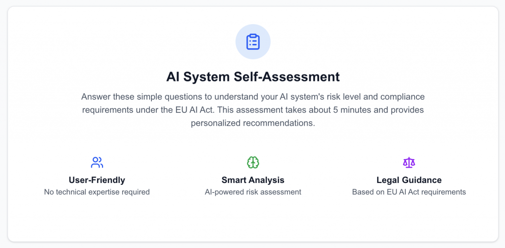AI system self-assessment with eyreACT