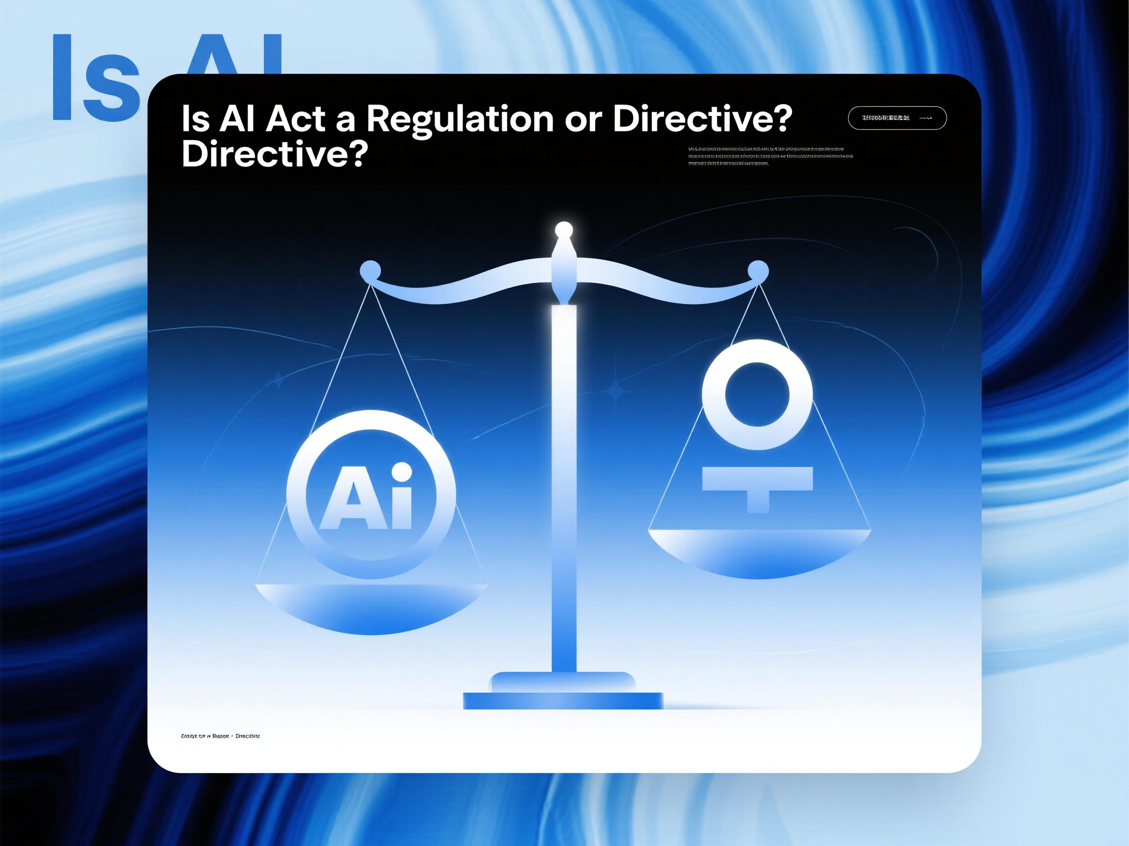 Is AI Act a Regulation or Directive?
